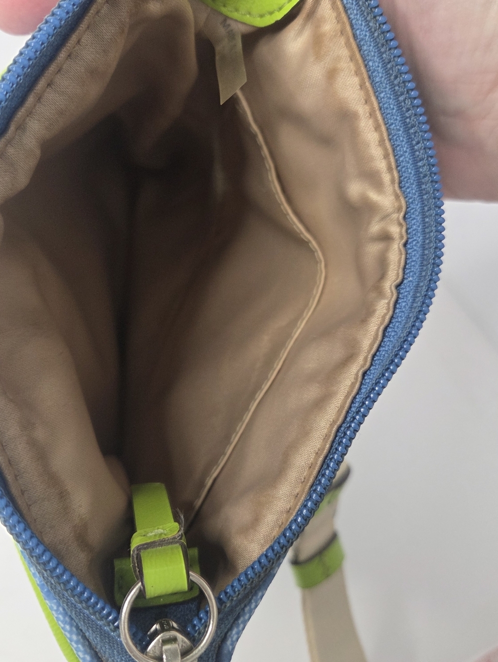 coach signature crossbody blue lime green accent classic 90s y2k coated canvas - Picture 8 of 8